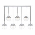 Cling Eclipse 7 Lights Pendant Ceiling Light with Clear Glass Chrome CL2952161